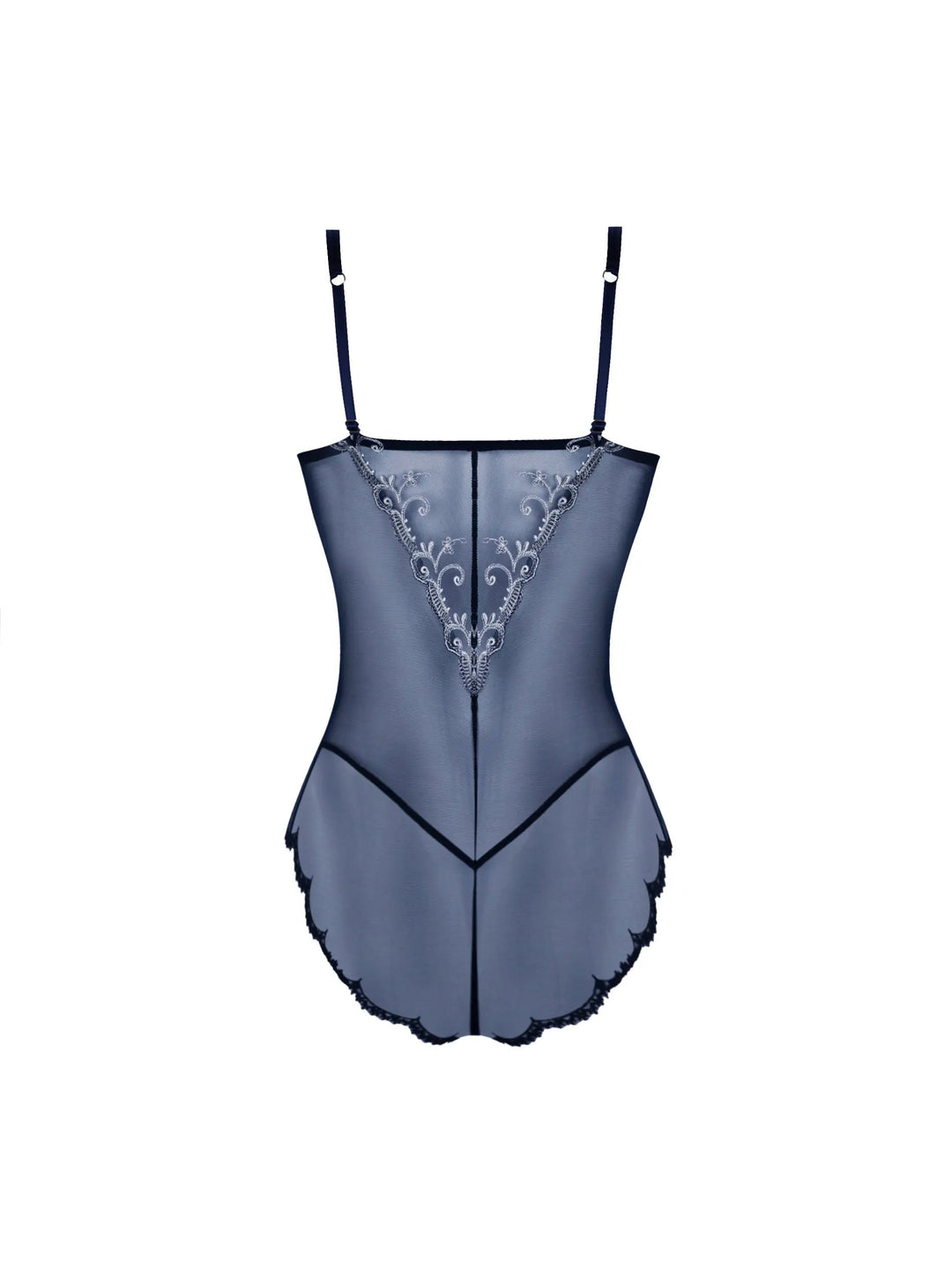 Lise Charmel - Deesse En Glam Thong Bodysuit With Contour Marine Argent