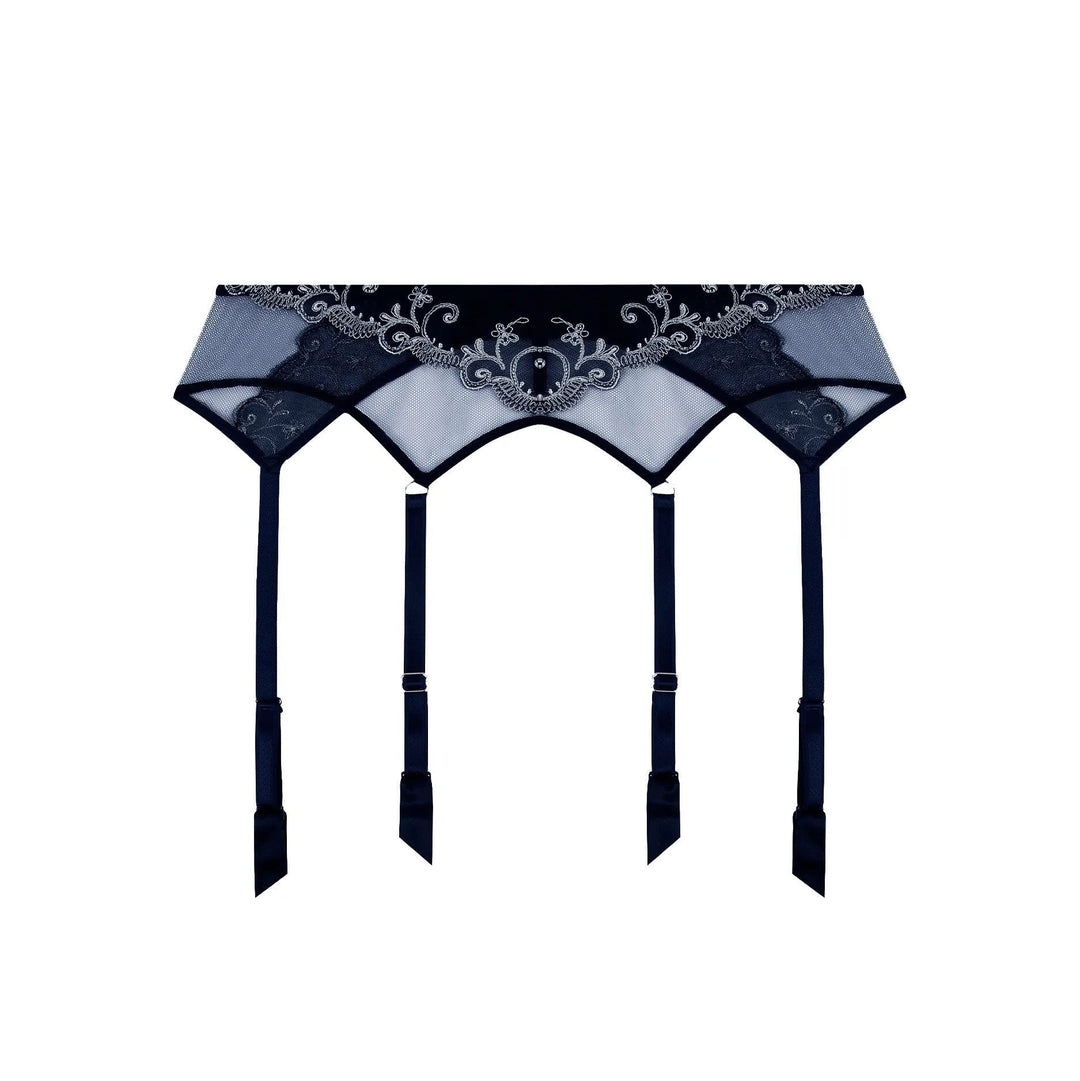 Lise Charmel - Deesse En Glam Suspender Belt Marine Argent