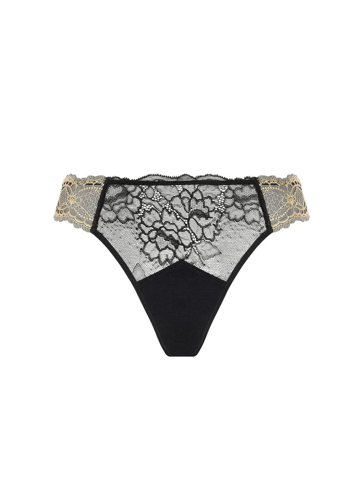 Lise Charmel - Sublime En Or Thong Noir Eclat