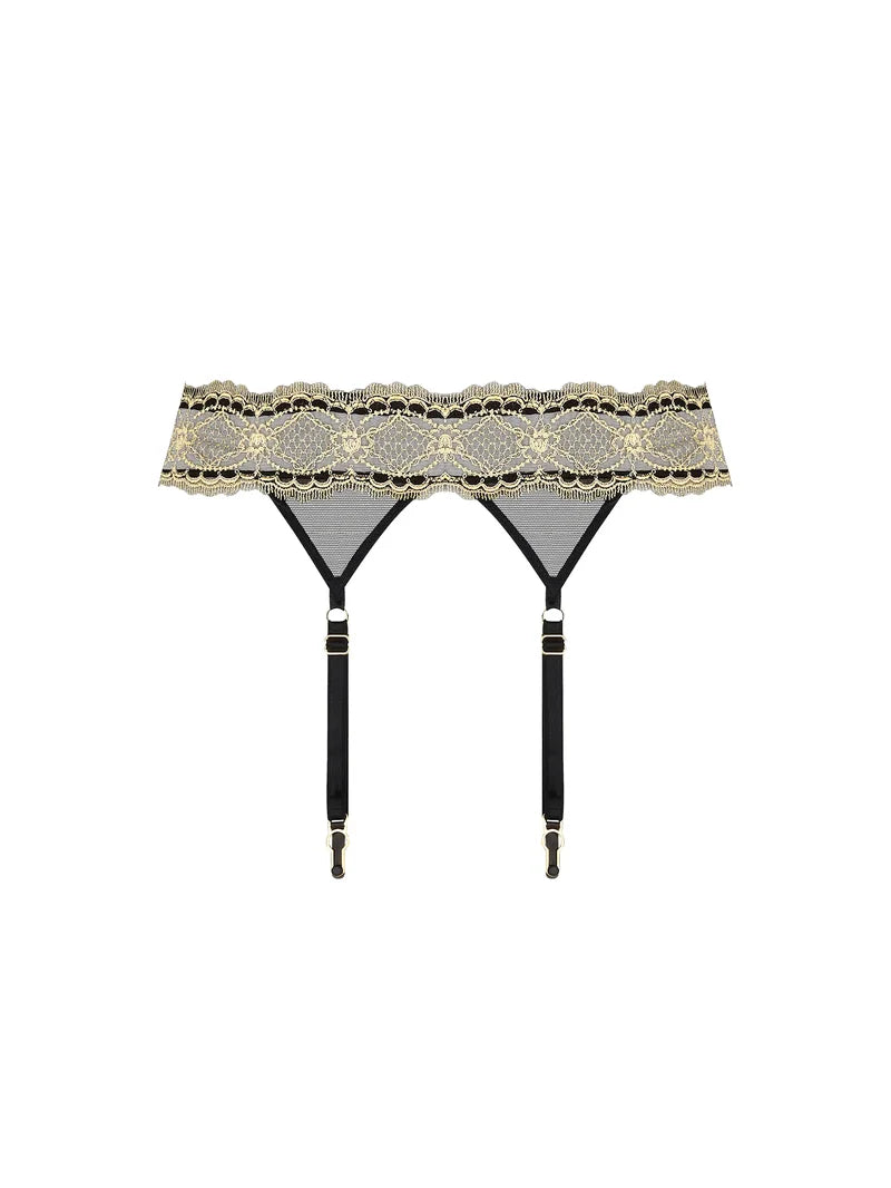 Lise Charmel - Sublime En Or Suspender Belt Noir Eclat