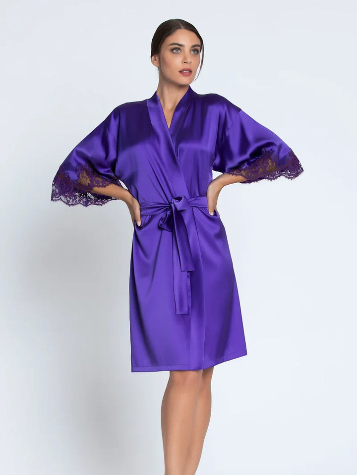 Lise Charmel - Splendeur Soie Mid-Length Negligee Gown Ocean Bleu