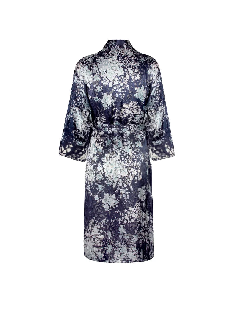 Lise Charmel - Deesse En Glam Mid-Length Negligee Gown Marine Argent