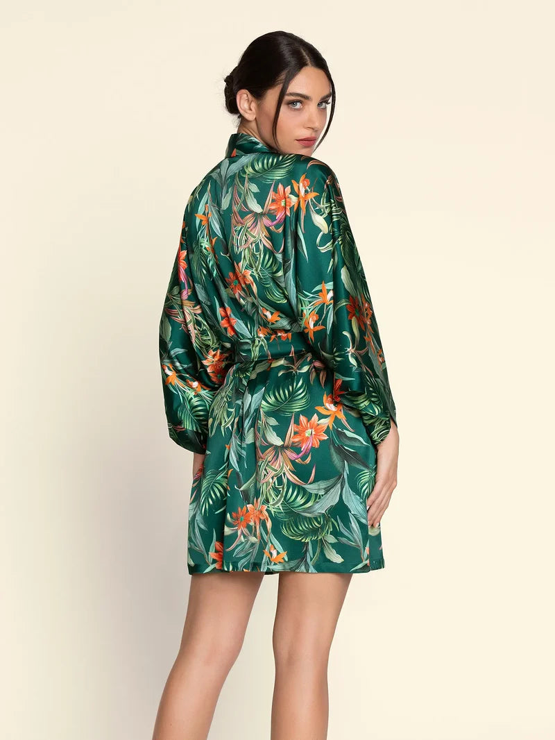 Lise Charmel - Tropique En Fleurs Mid-Length Negligee Gown Nature Tropic