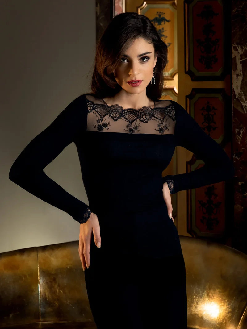 Lise Charmel - Sublime En Dentelle L/S Top Noir