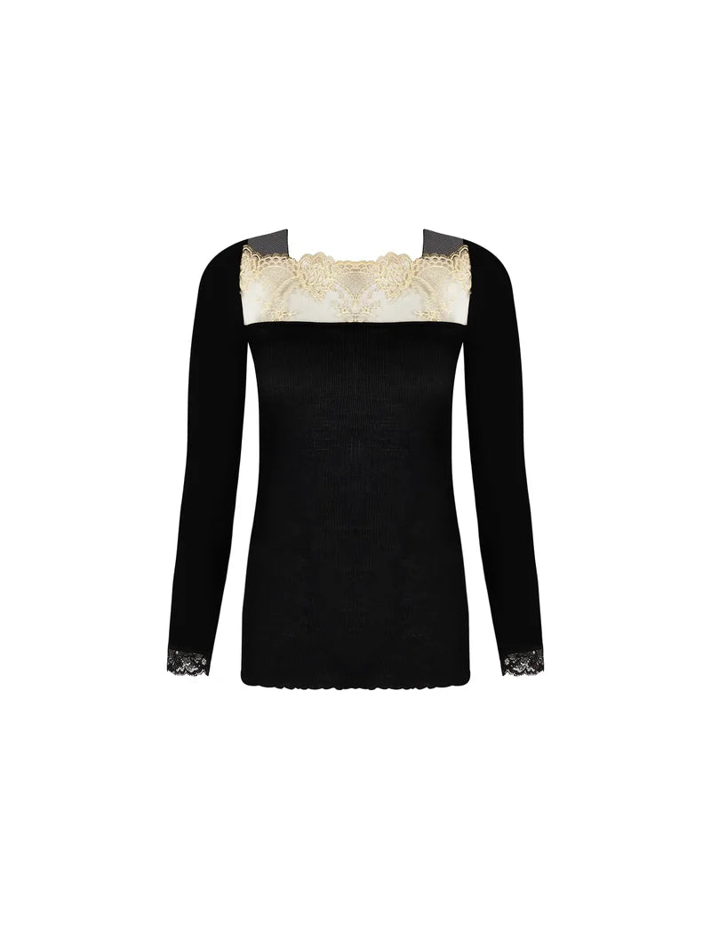 Lise Charmel - Sublime En Or Long Sleeved Top Noir Eclat