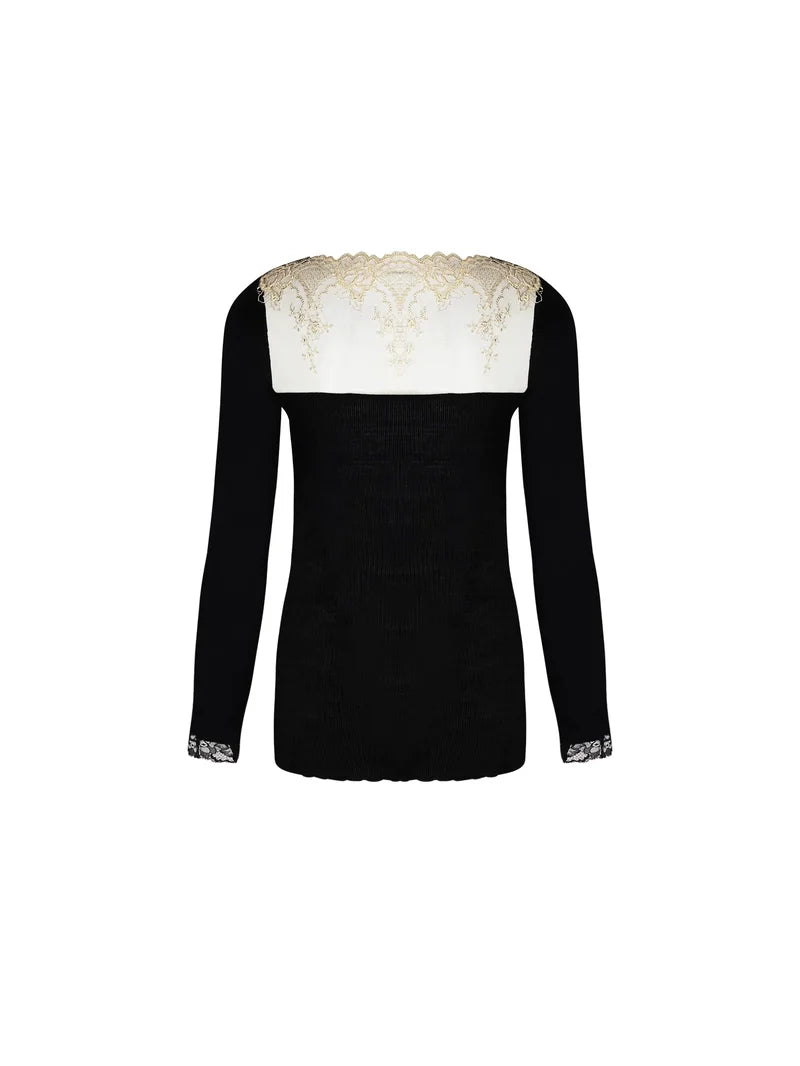 Lise Charmel - Sublime En Or Long Sleeved Top Noir Eclat