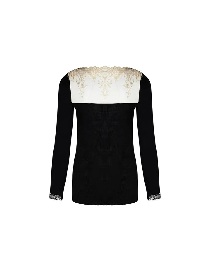 Lise Charmel - Sublime En Or Long Sleeved Top Noir Eclat