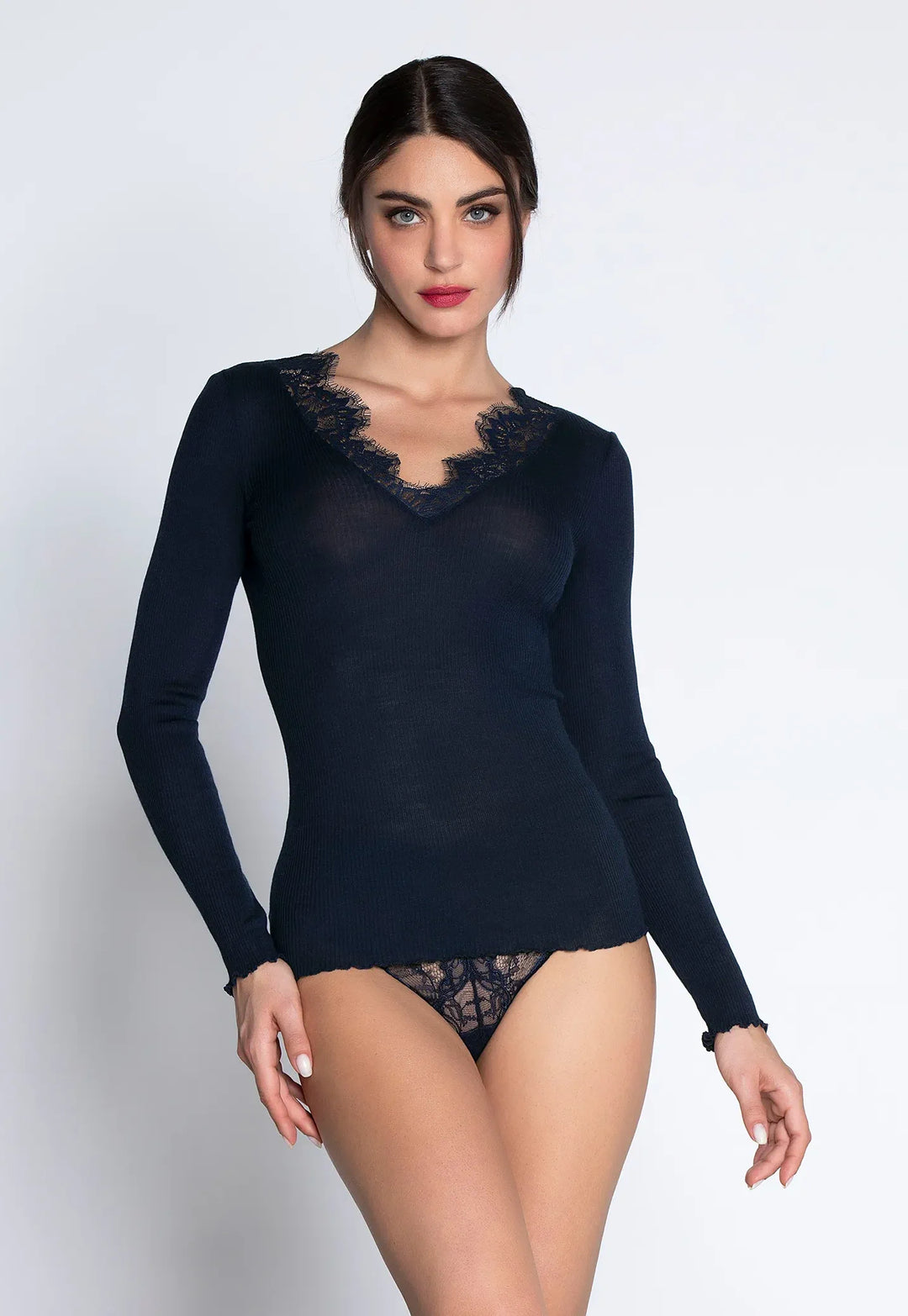 Lise Charmel - Plaisir Caresse Long Sleeve Top Pierre Bleue