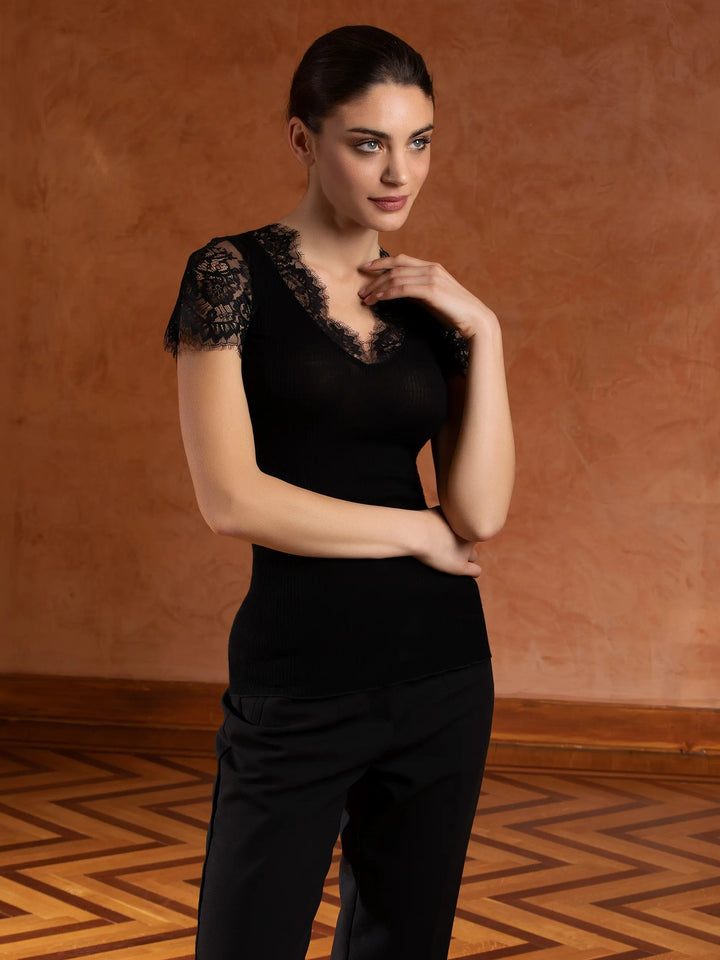 Lise Charmel - Plaisir Caresse Short Sleeved Top Noir