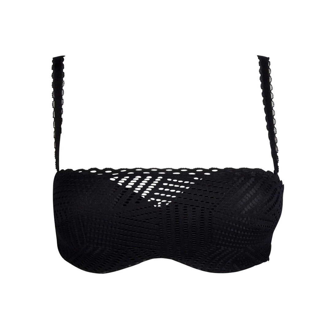 Antigel By Lise Charmel - Tressage Graphic Strapless Bandeau Bra Tressage Noir