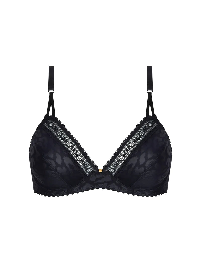Antigel by Lise Charmel - Sensualite Fauve Full Cup Plunge Bra Noir
