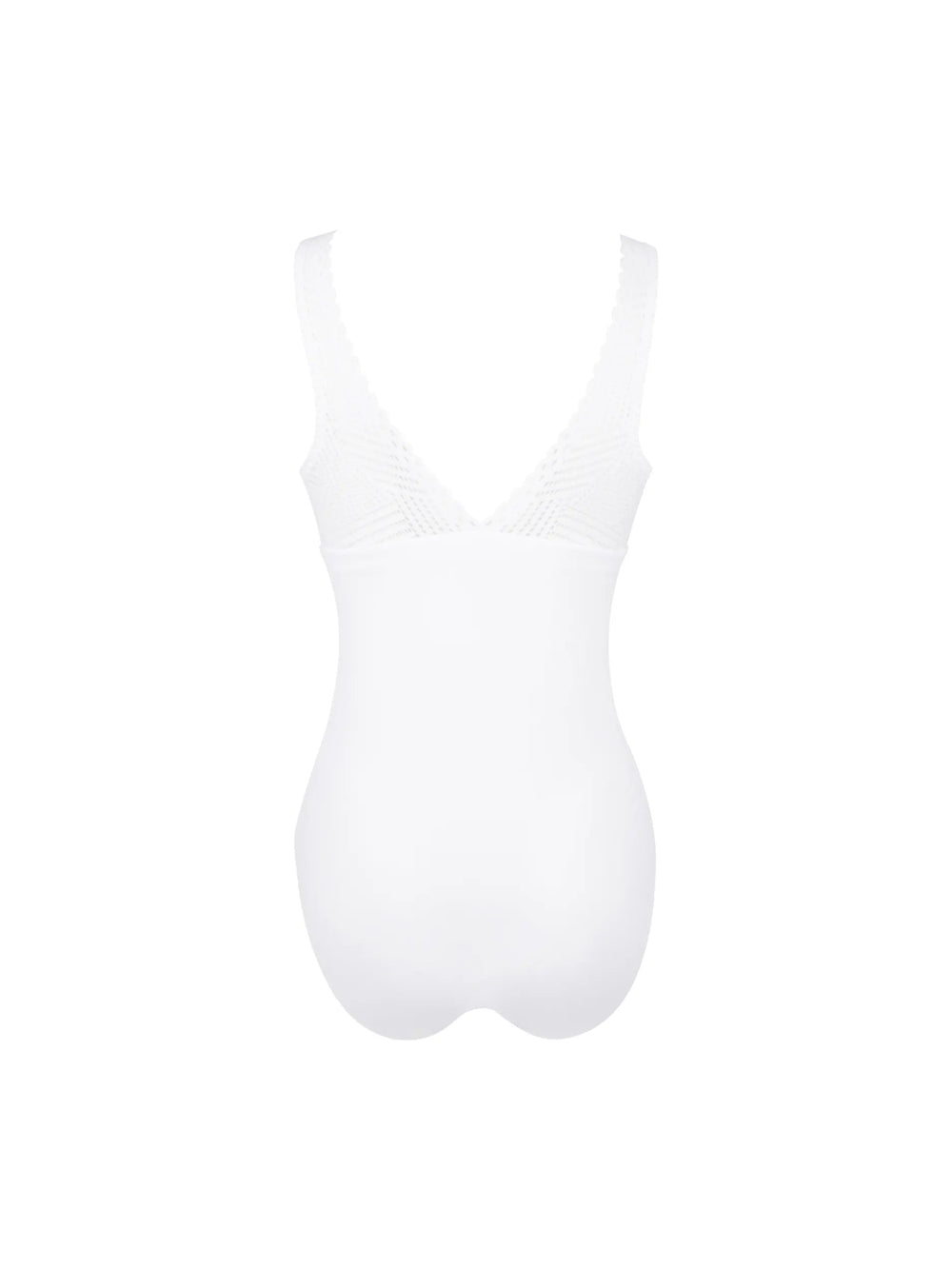 Antigel By Lise Charmel - Tressage Graphic Rtw Plunge Bodysuit Tressage Blanc