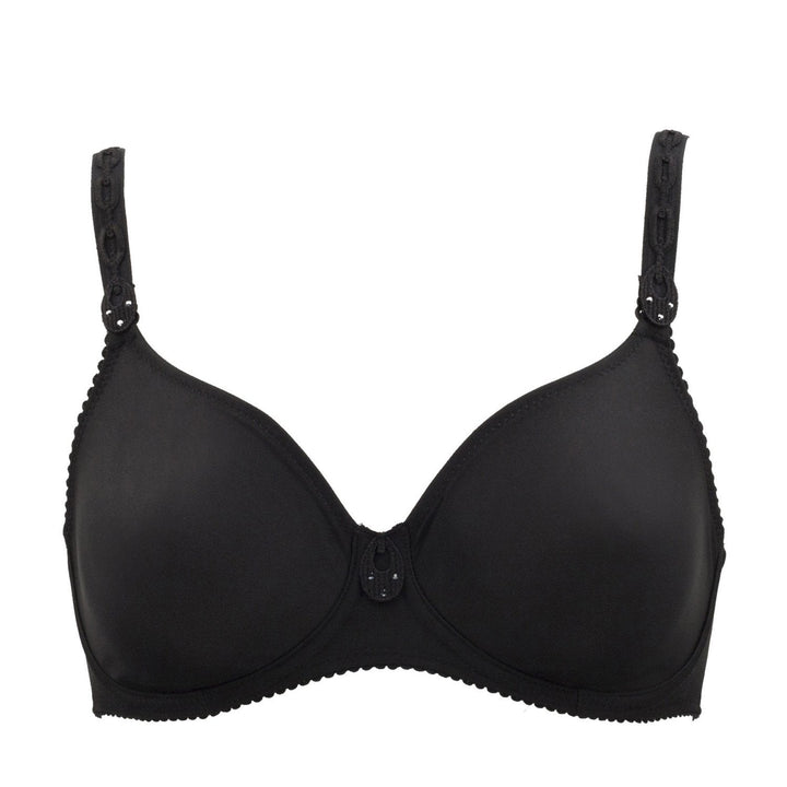 PrimaDonna Satin Seamless Underwired Non Padded Bra Black