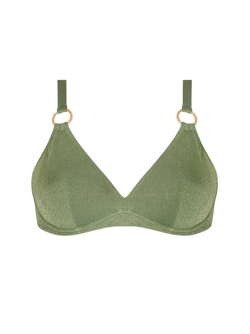 Antigel Swimwear by Lise Charmel - La Fashion Sirene Halter Underwired Bikini Top Vert Sirene