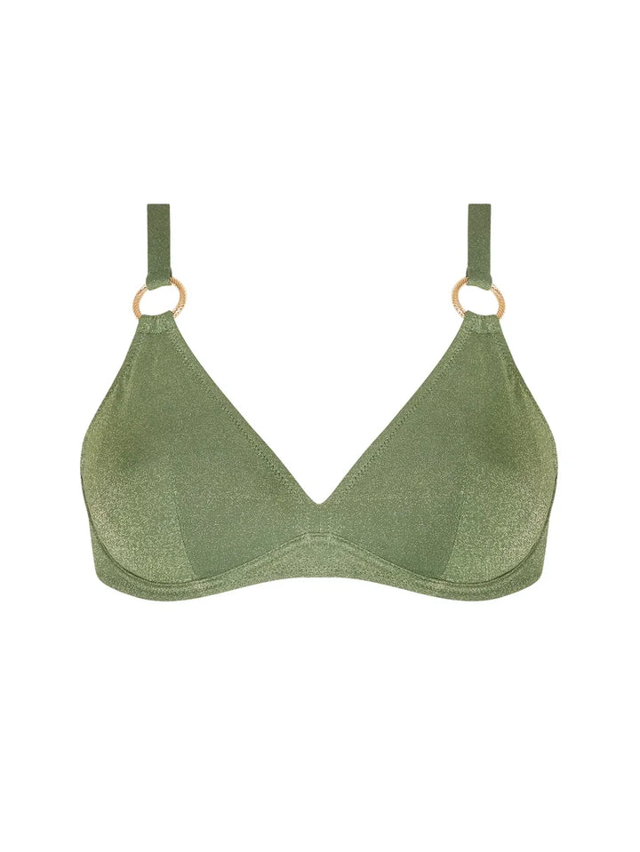 Antigel Swimwear by Lise Charmel - La Fashion Sirene Halter Underwired Bikini Top Vert Sirene