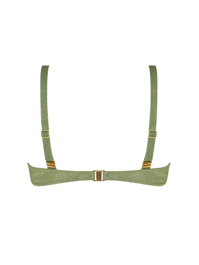 Antigel Swimwear by Lise Charmel - La Fashion Sirene Halter Underwired Bikini Top Vert Sirene