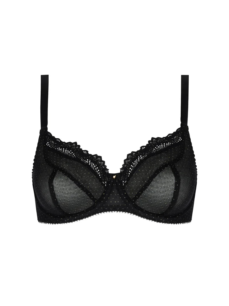 Antigel by Lise Charmel - Nuit Des Etoiles 3/4 Cup Balconette Noir Or