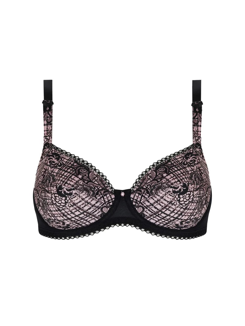 Antigel By Lise Charmel - Tartan Glamour 3 Parts Full Cup Bra Rose Tartan