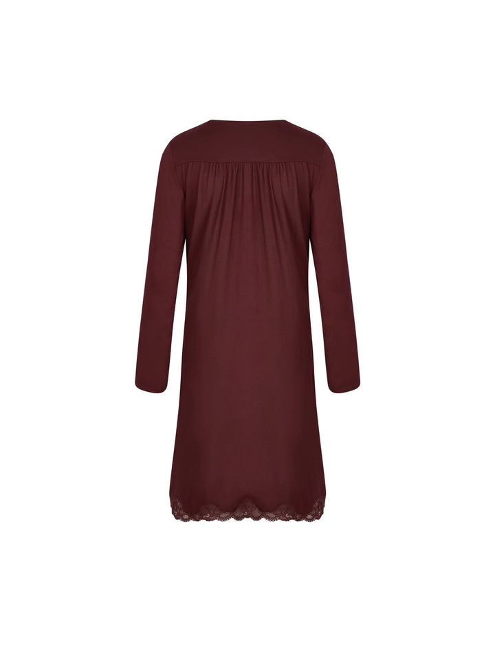 Antigel by Lise Charmel - Simply Perfect Long Capped Sleeved Night Dress Cappuccino