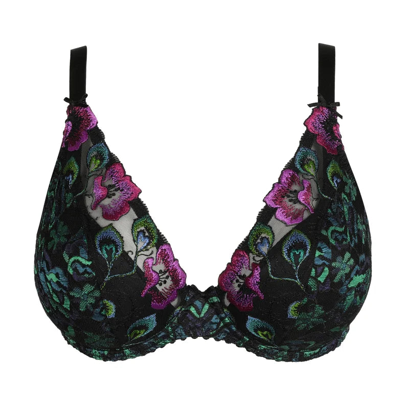 Primadonna - San Angel Half Padded Plunge Bra Peacock Feather