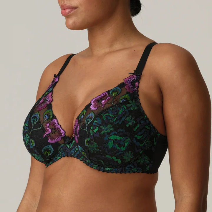 Primadonna - San Angel Half Padded Plunge Bra Peacock Feather