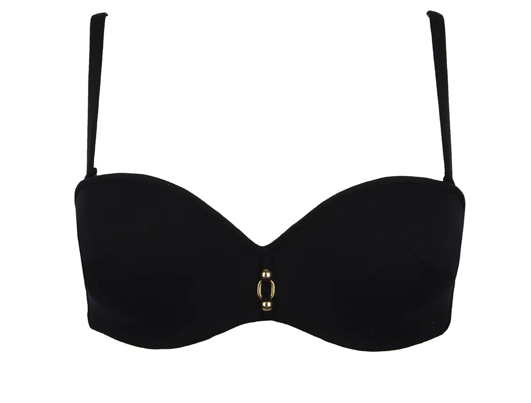 Lise Charmel Swimwear - Beaute Pure Cropped Bustier Bikini Noir