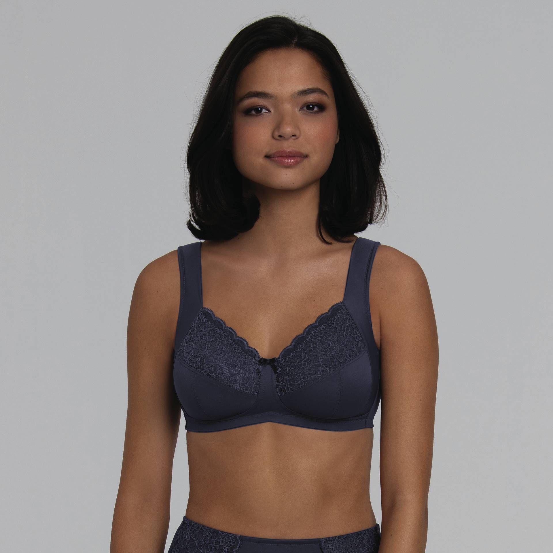 Anita Havanna Women's Full Cup Non-Wired Bra - Shadow Blue, Comfort Support Bra 48D, Wide Cushioned Straps - View #11