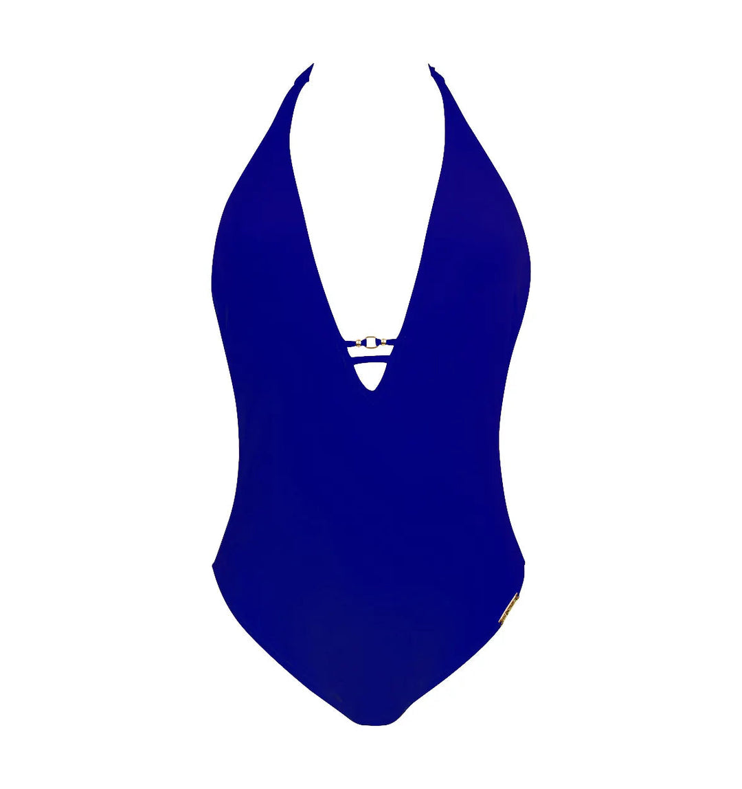 Lise Charmel Swimwear - Beaute Pure N/W Seduction Halter Swimsuit Mer Indigo