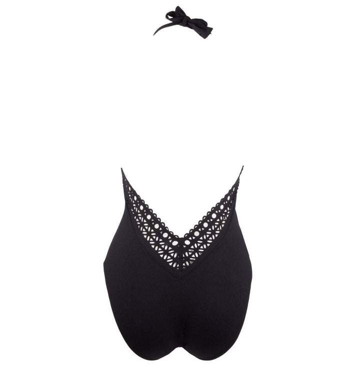 Lise Charmel Swimwear - Ajourage Couture Plunging Back and Front Halter Swimsuit Noir