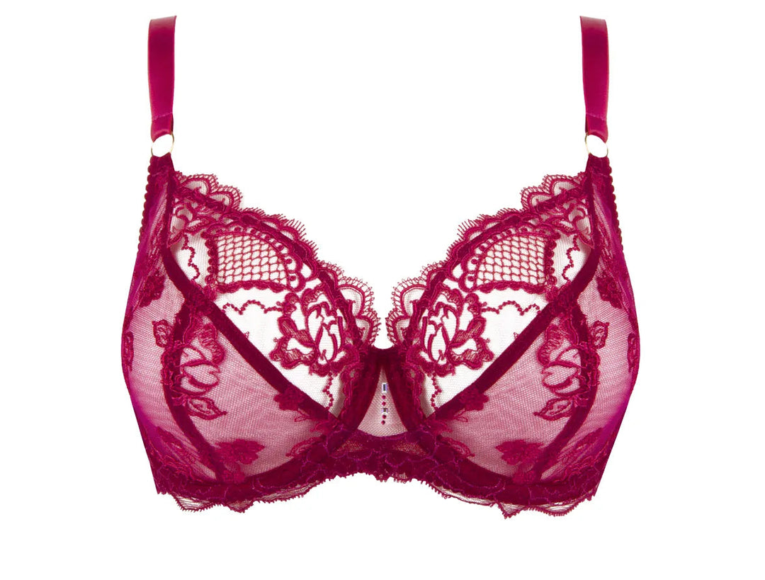 Lise Charmel - Sublime en Dentelle 3/4 Cup Balconette Bra Fuchsia Sublime Half Cup Bra Lise Charmel
