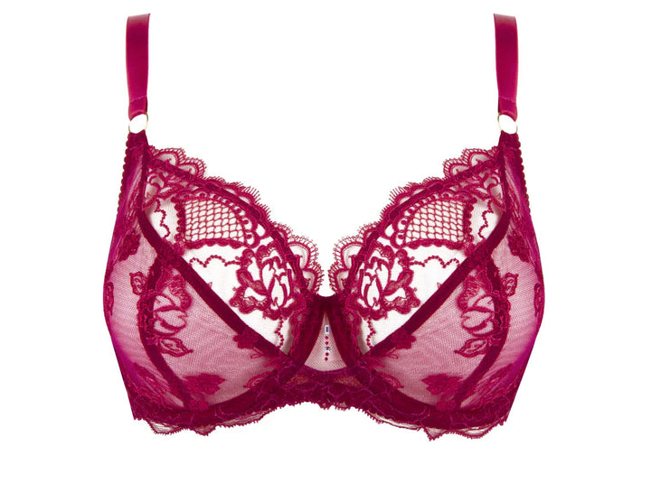 Lise Charmel - Sublime en Dentelle 3/4 Cup Balconette Bra Fuchsia Sublime Half Cup Bra Lise Charmel