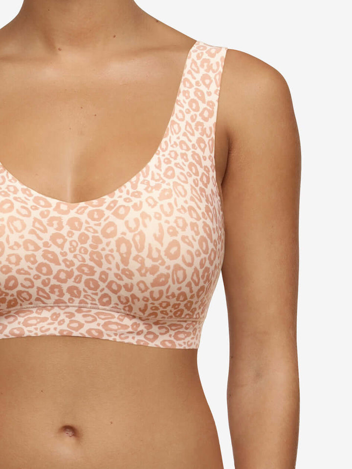 Chantelle Softstretch Padded Top - Leo Neutral Print Soft Bra Chantelle