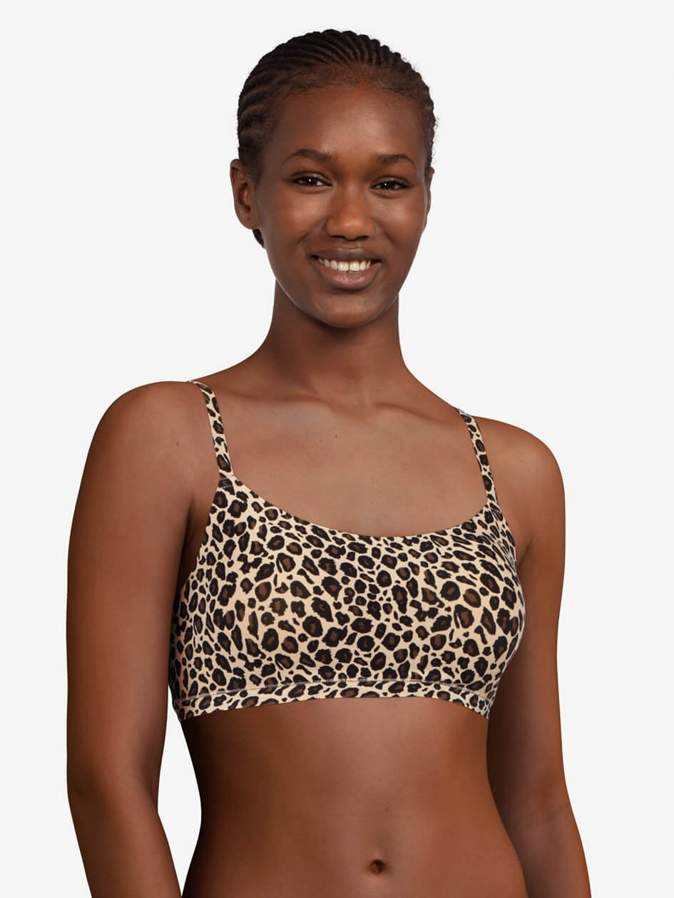 Chantelle Soft Stretch Padded Bralette - Leopard Print Padded Bra Chantelle