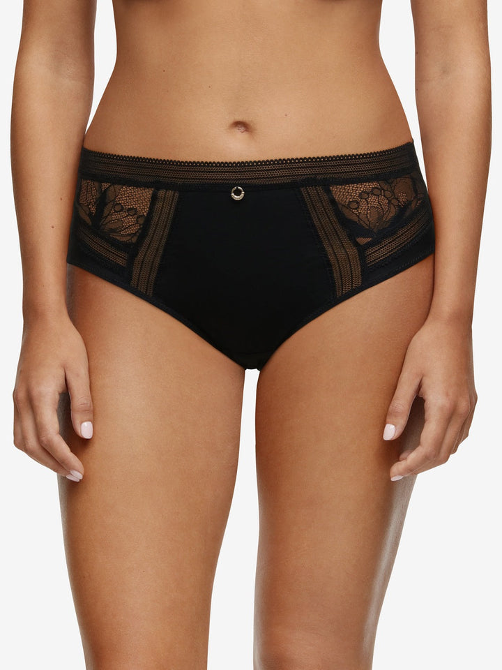 Chantelle True Lace High-Waisted Full Brief - Black Full Brief Chantelle