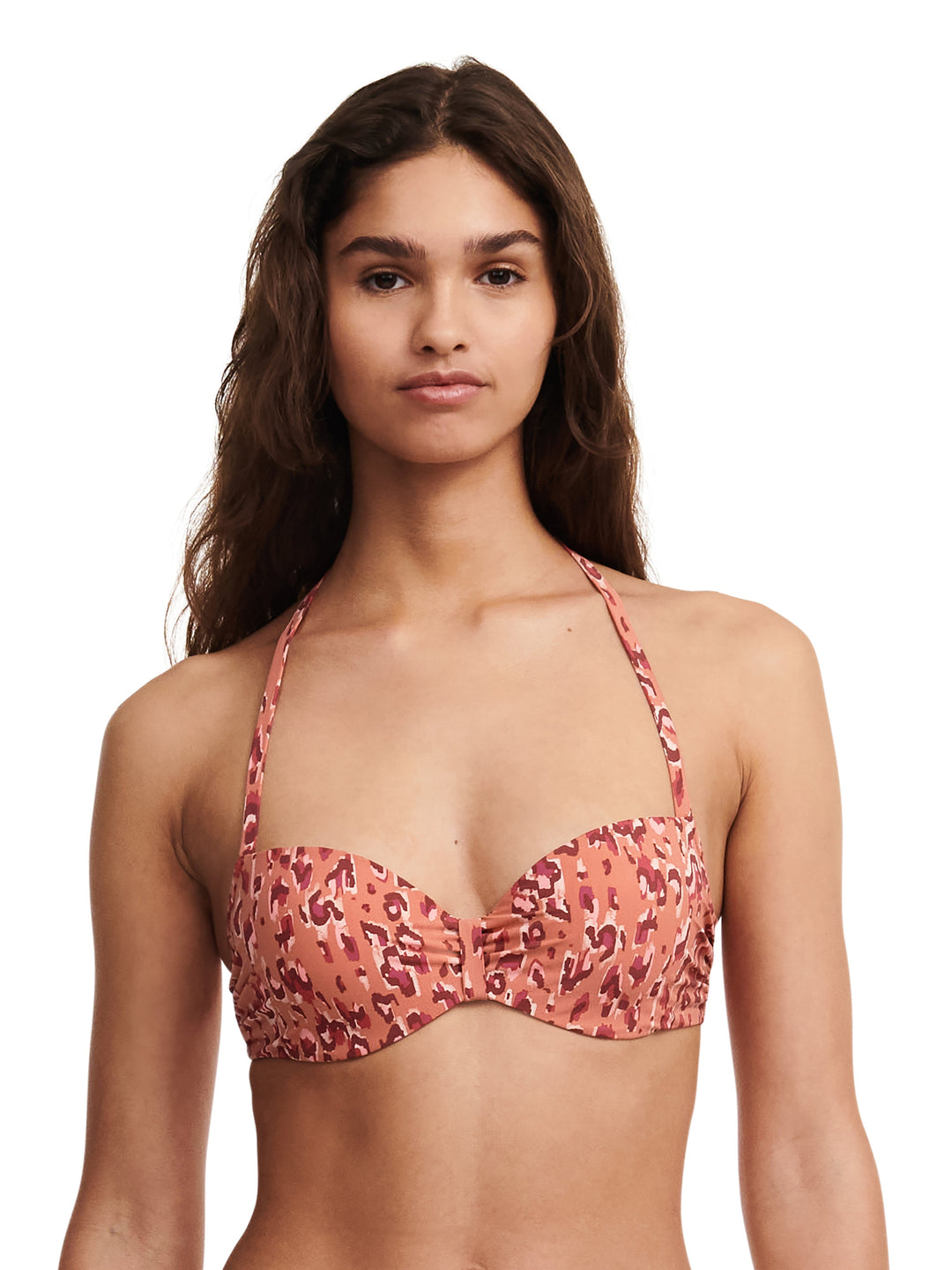 Chantelle Swimwear - Eos Half-Cup Memory Bra Orange Leopard