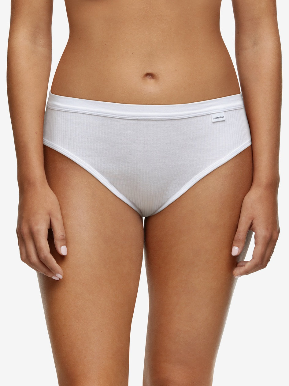 Chantelle Cotton Comfort Hi Cut - White Full Brief Chantelle