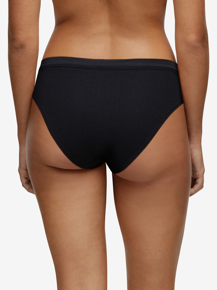 Chantelle Cotton Comfort Hi Cut - Black Full Brief Chantelle
