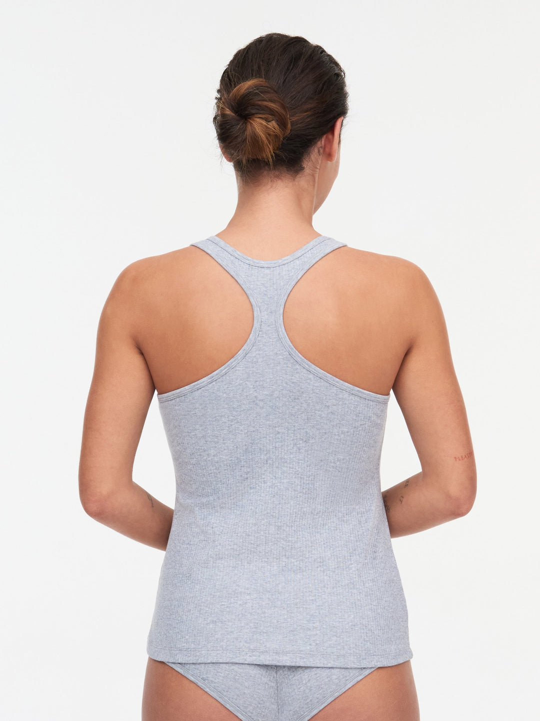 Chantelle Cotton Comfort Tank Top - Mixed Grey Top Chantelle