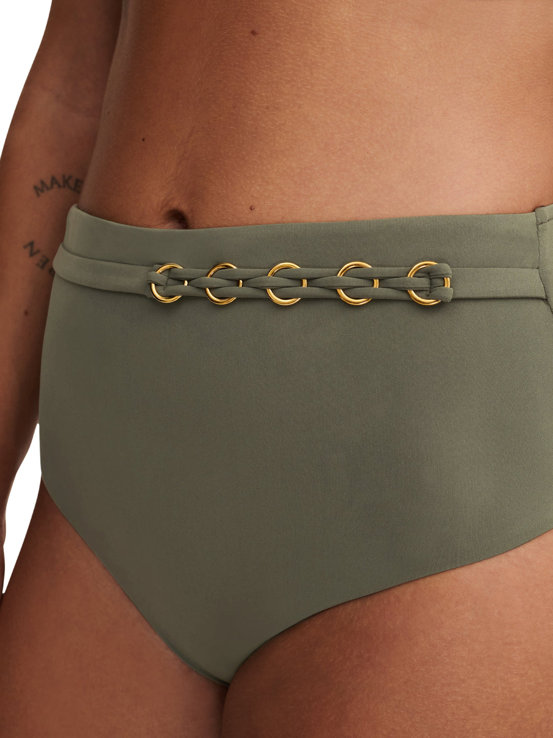Chantelle Swimwear - Emblem Full Bikini Brief Khaki Green