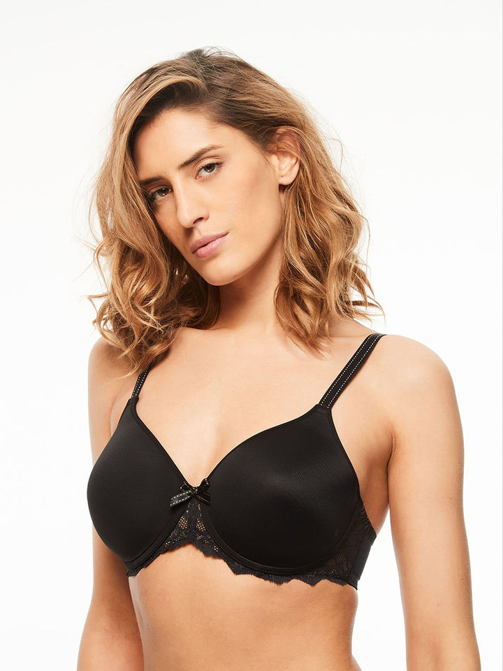 Chantelle Rive Gauche Half Cup T-shirt Bra - Black T-shirt Bra Chantelle