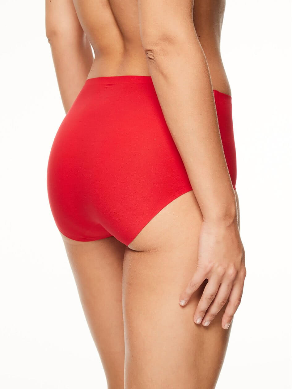 Chantelle Soft Stretch High Waist Brief - Poppy Red Full Brief Chantelle
