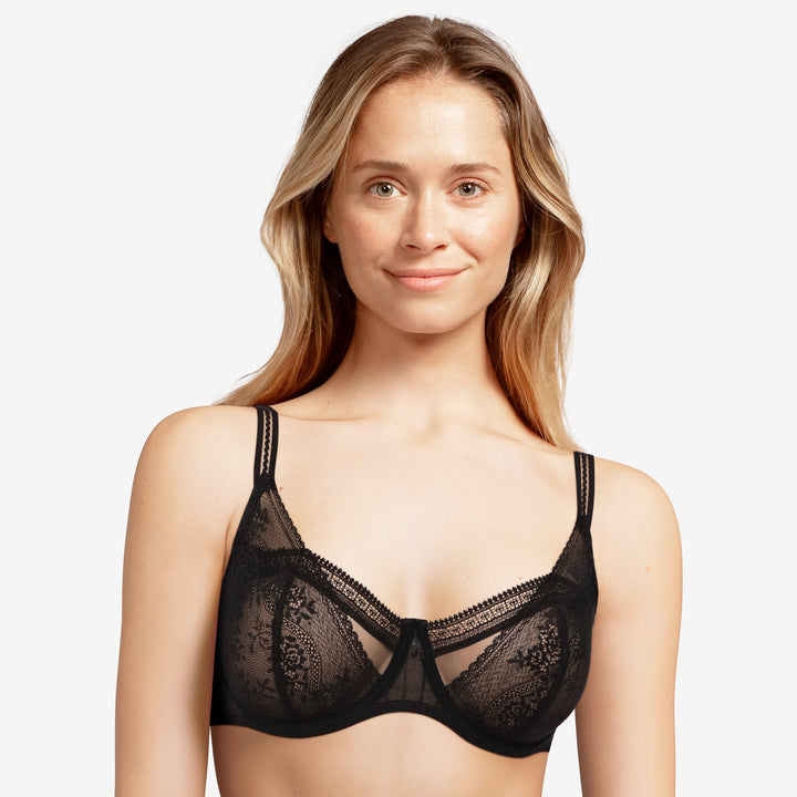 Passionata Maddie Half-Cup Bra - Black Half Cup Bra Passionata