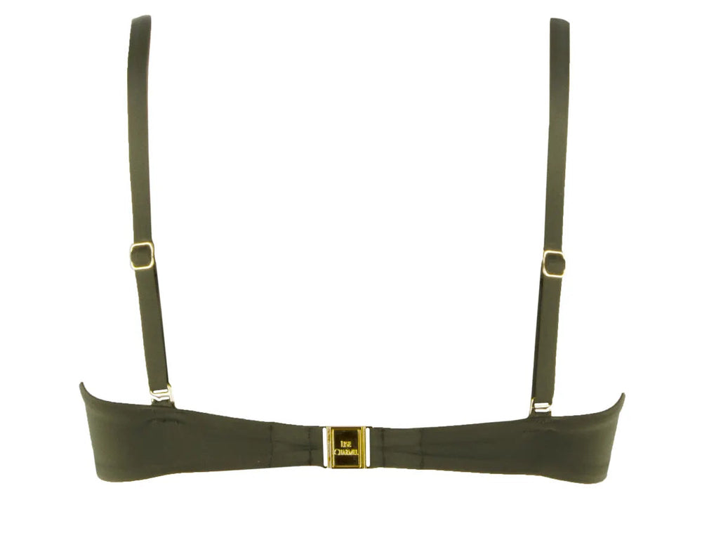 Lise Charmel Swimwear - Sublime Drape Wired Bikini Kaki Piping