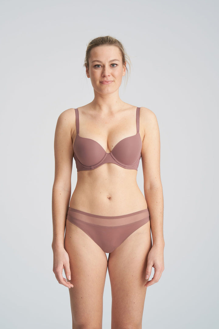 Marie Jo - Louie Thong Satin Taupe