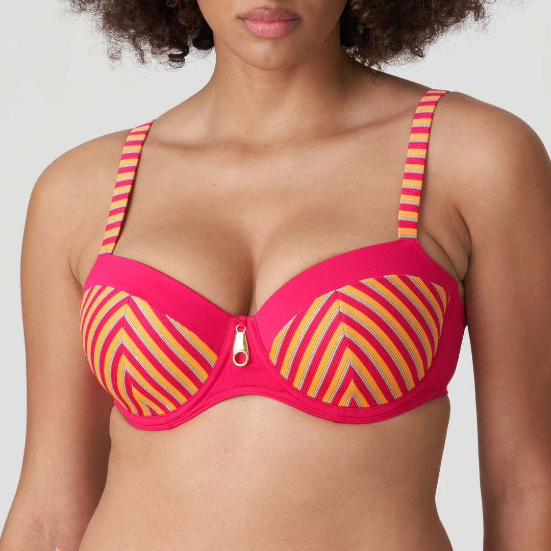 PrimaDonna Swimwear La Concha Padded Balcony Bikini Top - Mai Tai Padded Bikini PrimaDonna Swimwear