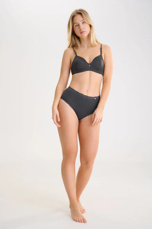 Lisca - Everyday High Waisted Briefs Anthracite Grey