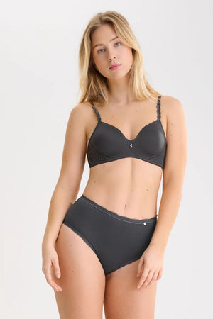 Lisca - Everyday High Waisted Briefs Anthracite Grey