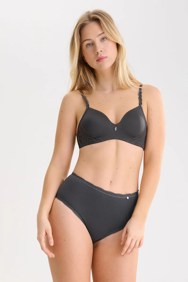 Lisca - Everyday High Waisted Briefs Anthracite Grey
