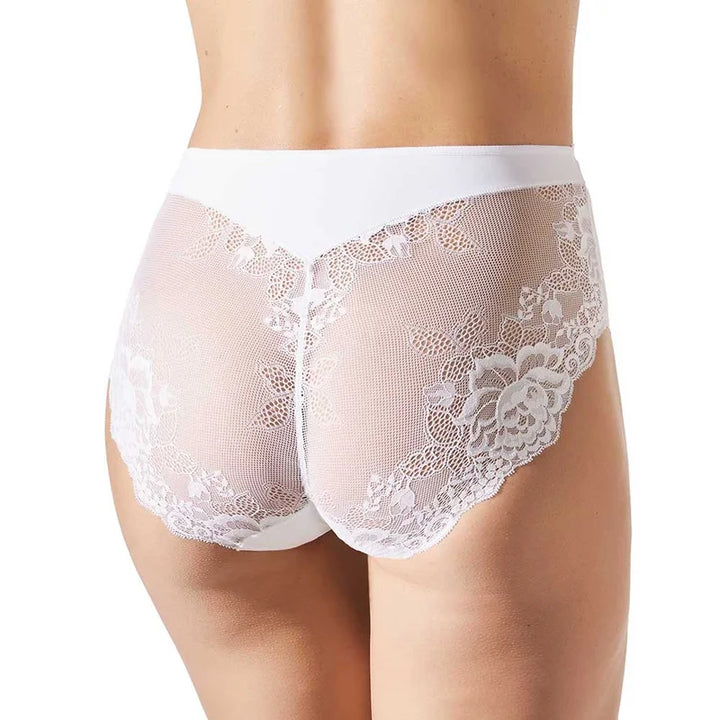 Janira - Greta Lace High Brief White