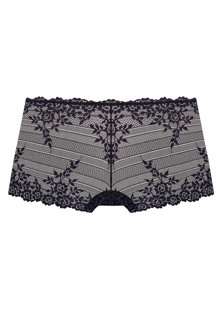 Wacoal - Embrace Lace Boy Short Black/Night Sky